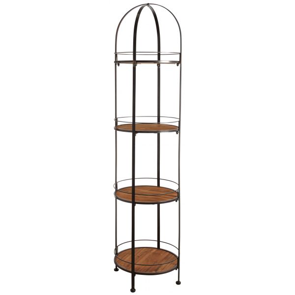 étagère Ronde En Métal Et Bois