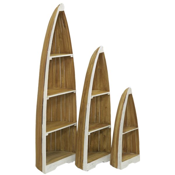 Étagère en acajou Barque