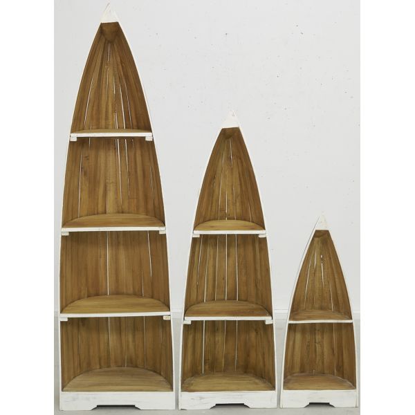 Étagère en acajou Barque - AUB-6735