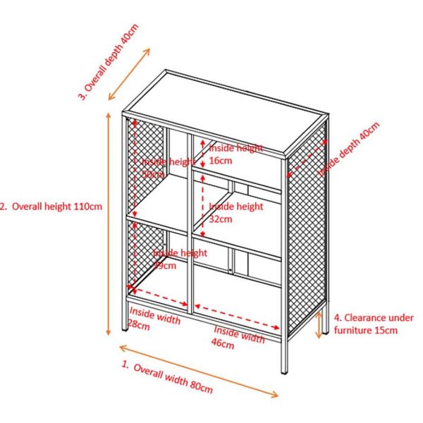 Etagère en acier Misha - VEN-0424