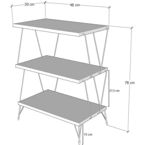 Etagère en aggloméré Lazandos - ASI-0758