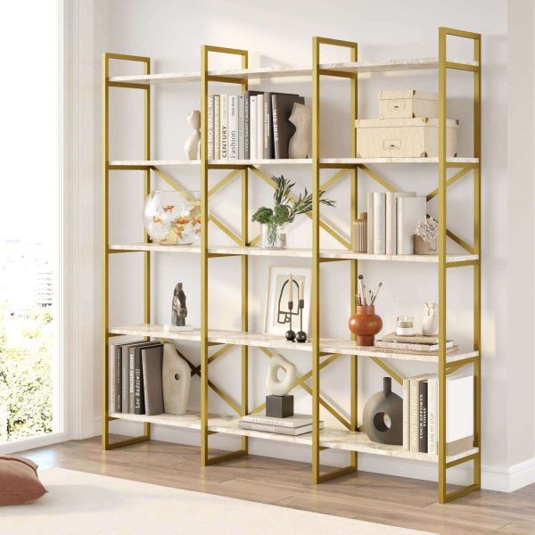 Etagère en aggloméré imitation marbre et métal Vig - 399