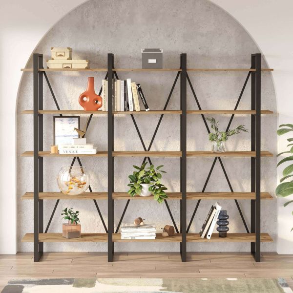 Etagère en aggloméré et métal Book - HANAH HOME