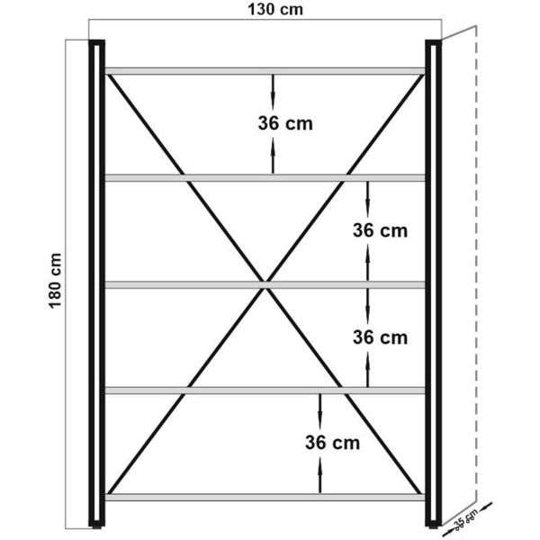 Etagère en aggloméré et métal Cosmo Fix - ASI-0489