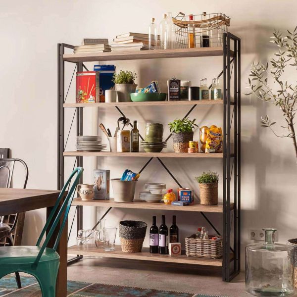 Etagère en aggloméré et métal Cosmo Fix - HANAH HOME