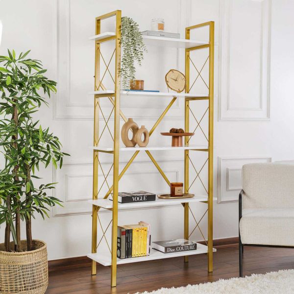 Etagère en aggloméré et métal Elysian - HANAH HOME