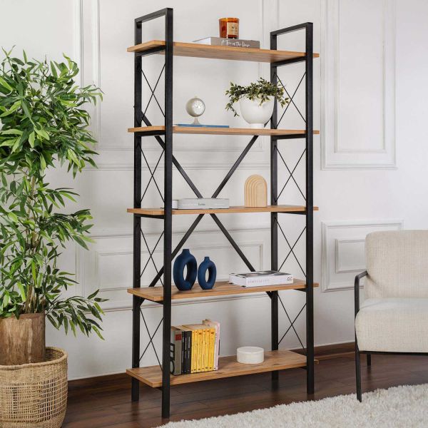 Etagère en aggloméré et métal Elysian - HANAH HOME