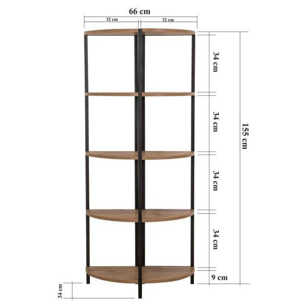 Etagère en aggloméré et métal Mona - ASI-0777