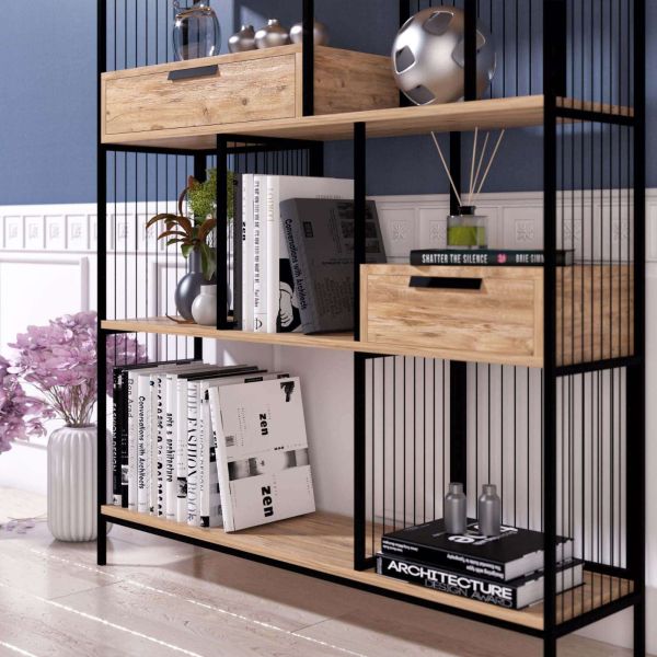 Etagère en aggloméré et métal Tokyo - 349