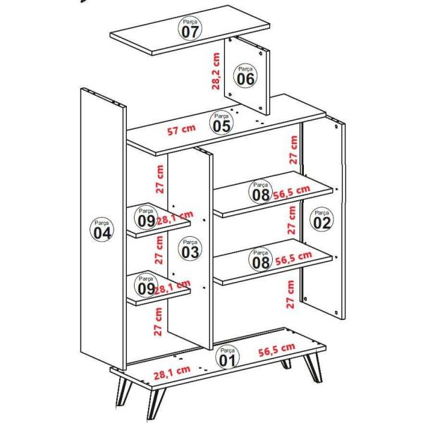 Etagère en aggloméré avec portes fermées Form - 5