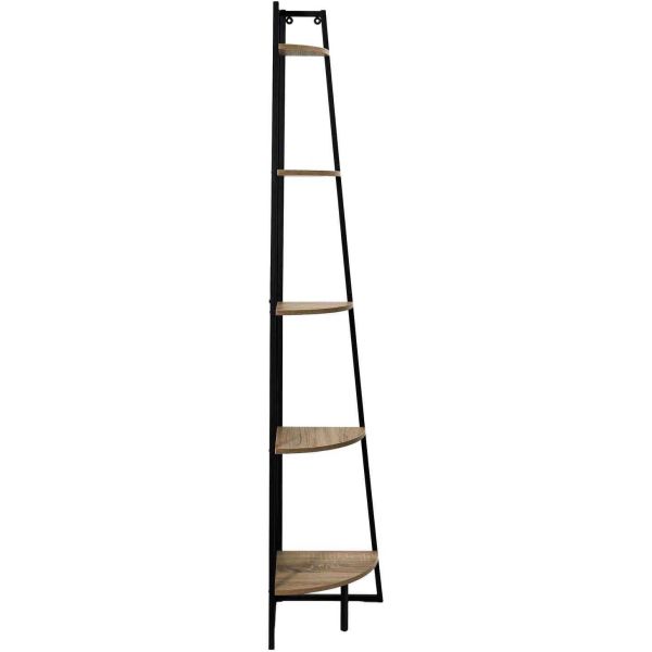 Etagère d'angle en bois et métal 5 niveaux - 52,90