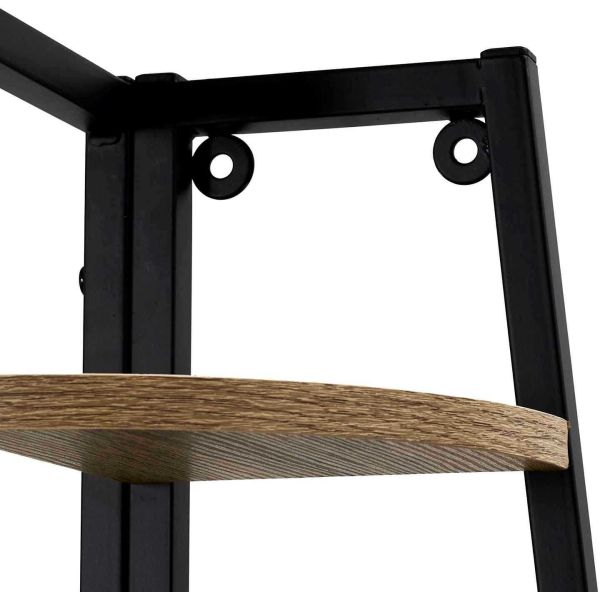 Etagère d'angle en bois et métal 5 niveaux - 5