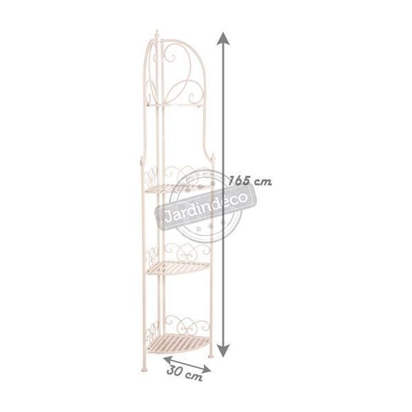 Etagère d'angle en métal laqué blanc - AUBRY GASPARD