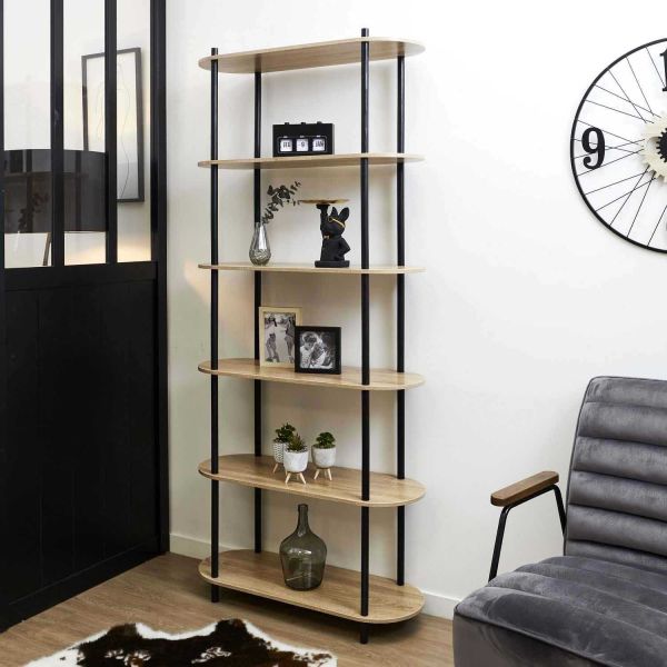 Etagère en bois Cobe 80 x 30 x 181 cm - THE HOME DECO FACTORY