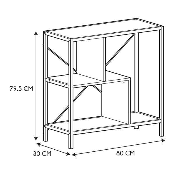 Etagère en bois et métal Edison - CMP-3495