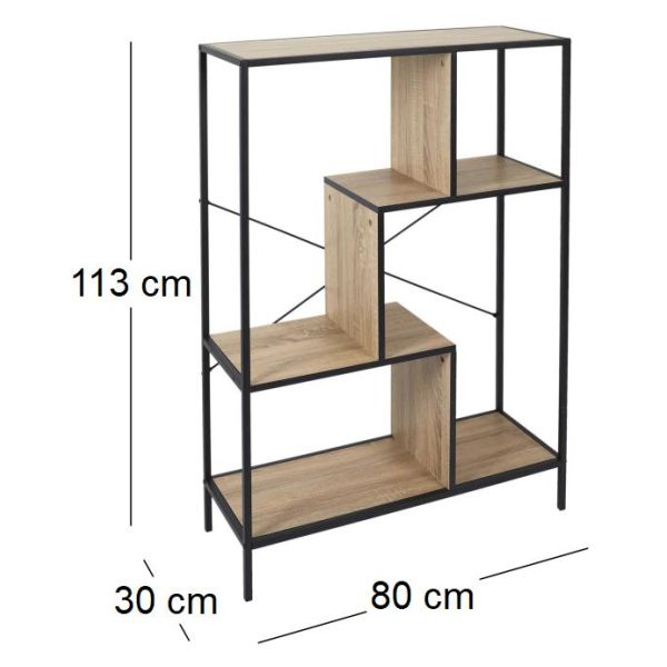 Etagère en bois et métal Edison - CMP-3083