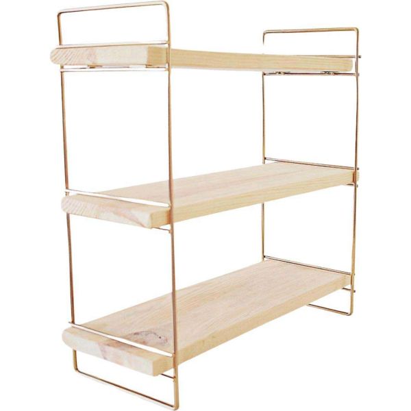 Etagère en bois et métal Rafi