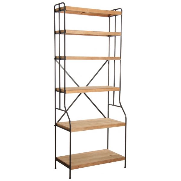 Etagère en bois et métal