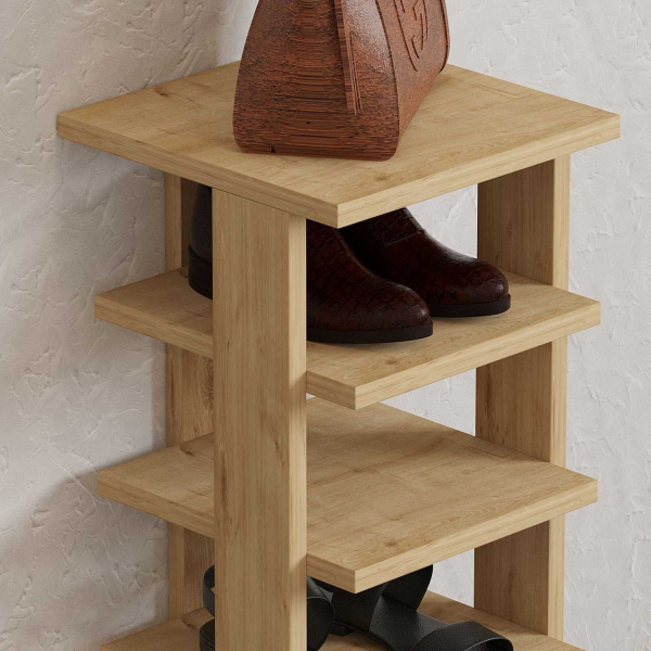Etagère à chaussures en aggloméré Ayka - 5