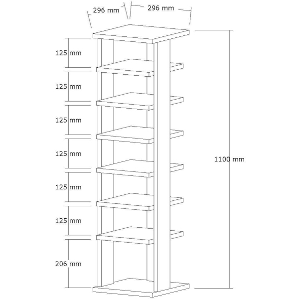 Etagère à chaussures en aggloméré Ayka - ASI-2133