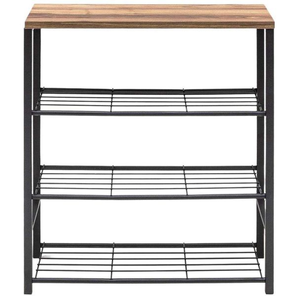 Etagère à chaussures en aggloméré et métal Gaby - 52,90