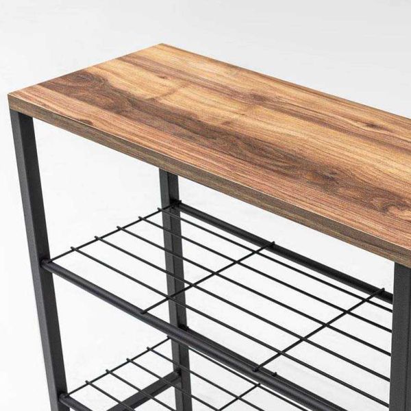 Etagère à chaussures en aggloméré et métal Gaby - 5