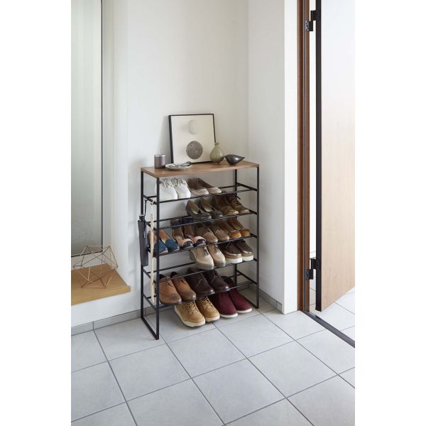 Etagère à chaussures en métal et bois Tower - 7