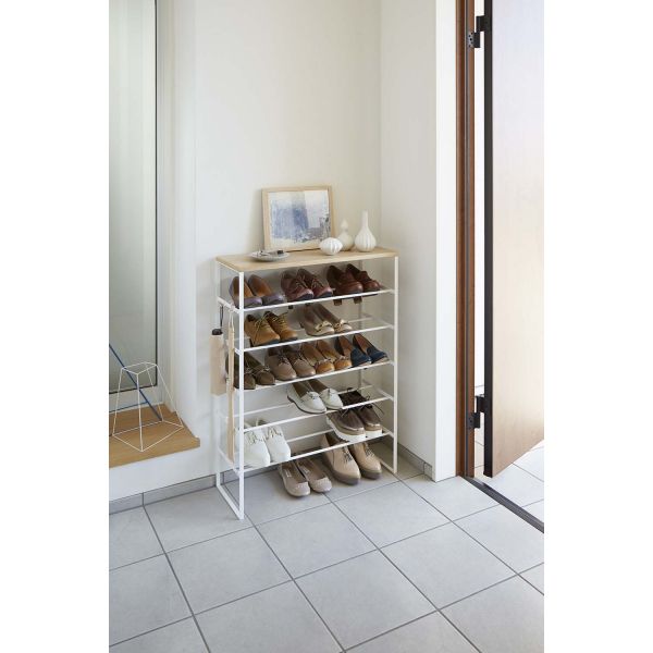 Etagère à chaussures en métal et bois Tower - 121,41