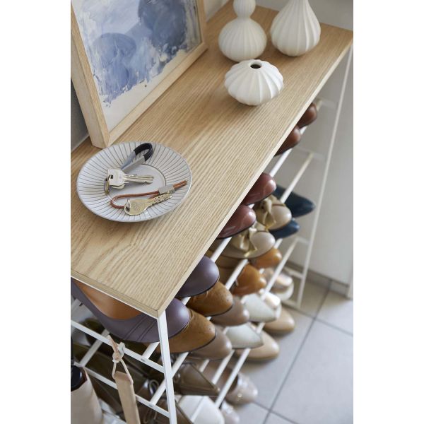 Etagère à chaussures en métal et bois Tower - 5