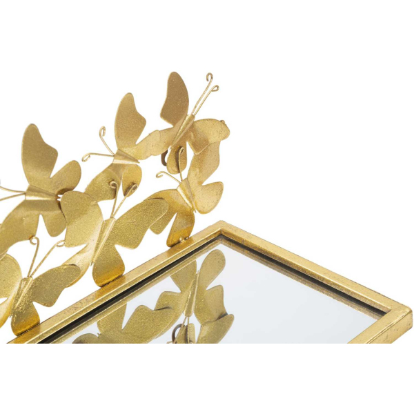 Etagère chevet en métal doré Butterfly 43 x 19.2 x 16.5 cm (Lot de 2) - 6