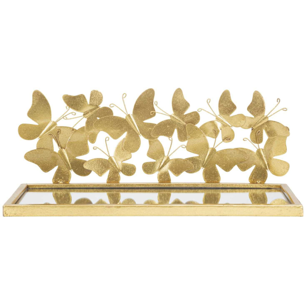 Etagère chevet en métal doré Butterfly 43 x 19.2 x 16.5 cm (Lot de 2) - 75,90