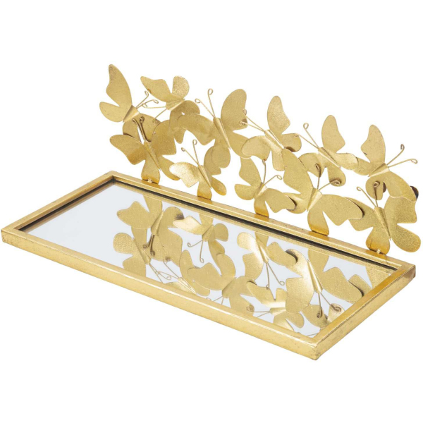 Etagère chevet en métal doré Butterfly 43 x 19.2 x 16.5 cm (Lot de 2) - 5
