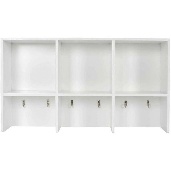 Etagère de cuisine murale en bois blanc - CMP-3953