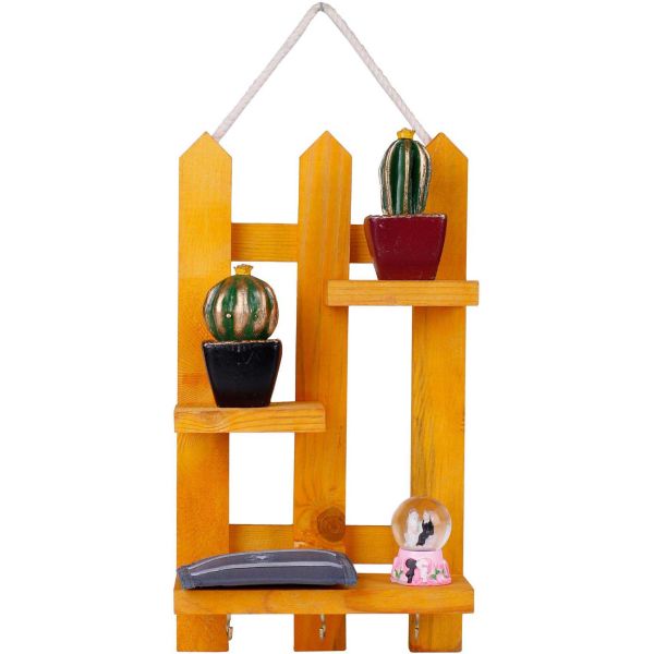 Etagère décorative en bois avec supports à clés Key