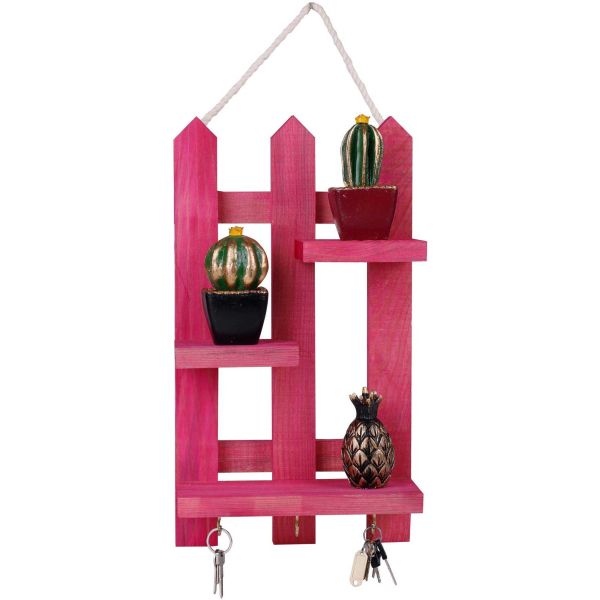Etagère décorative en bois avec supports à clés Key