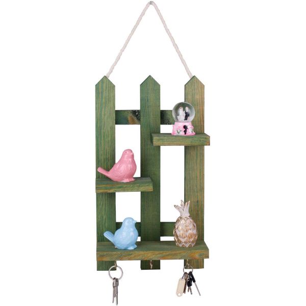 Etagère décorative en bois avec supports à clés Key