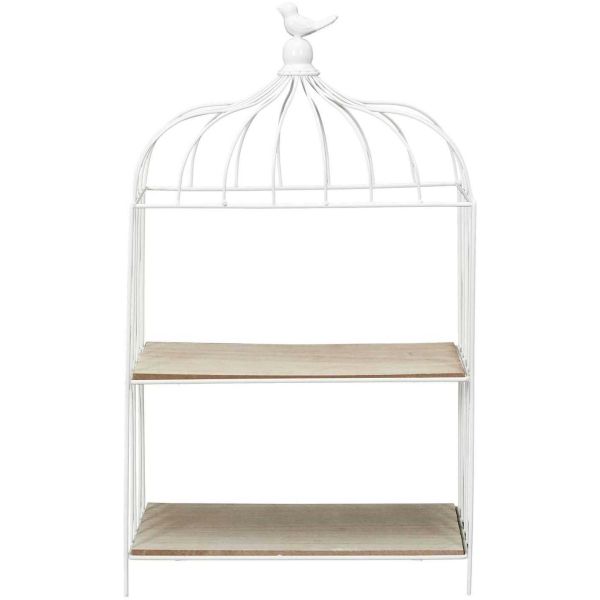 Etagère décorative cage à oiseau en métal 31 x 15 x 51 cm - CMP-4261