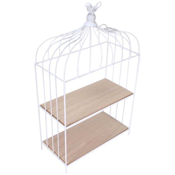 Etagère décorative cage à oiseau en métal 31 x 15 x 51 cm - 31,90