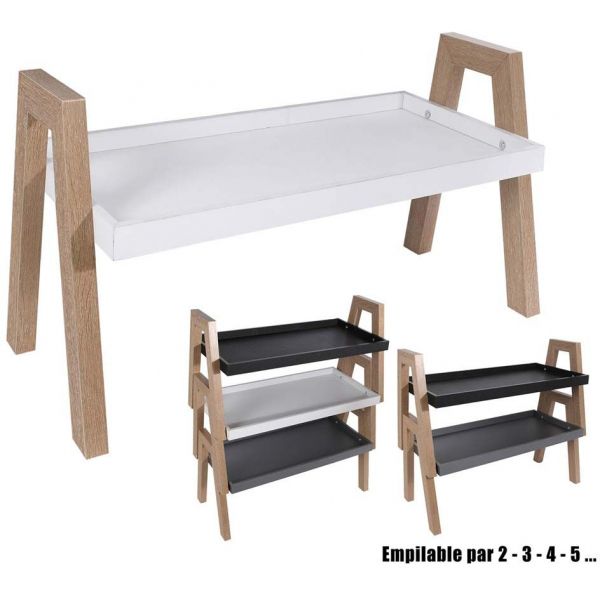 Etagère design empilable en bois 65 cm - 5