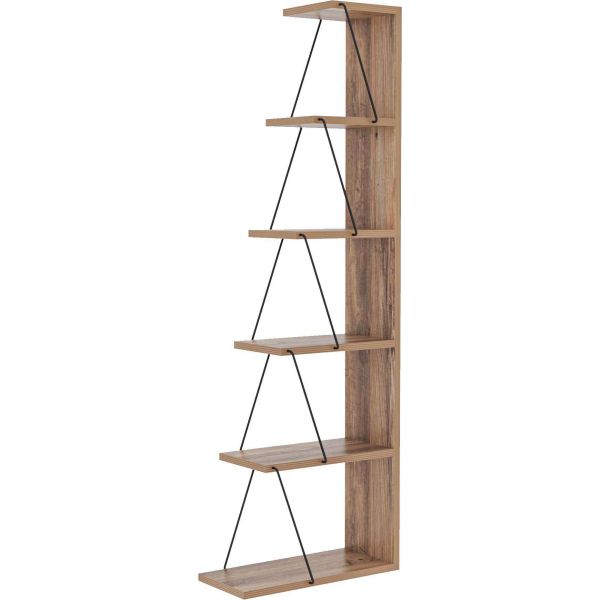 Etagère effet bois et métal Tlos