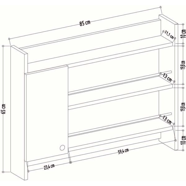 Etagère à épices avec placard Knerr - ASI-1064
