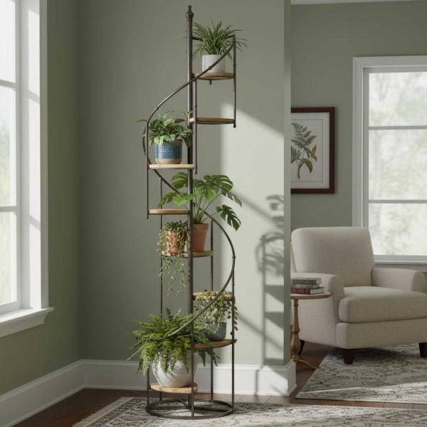 Étagère escalier en bois et métal - AUBRY GASPARD