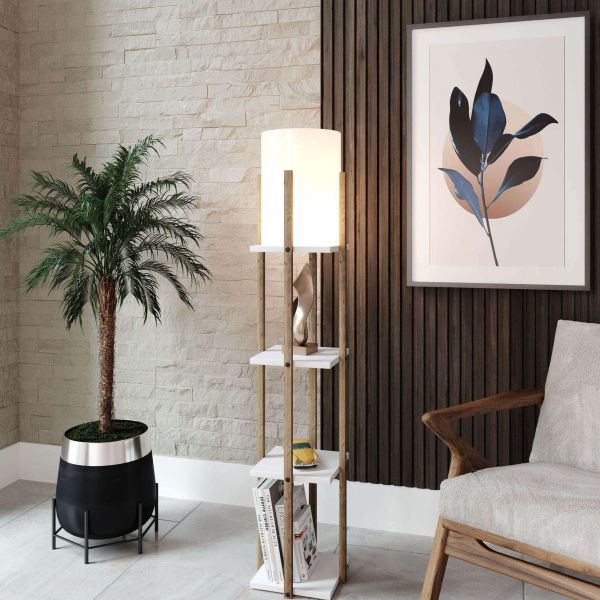 Etagère avec lampe intégrée Nora - HANAH HOME