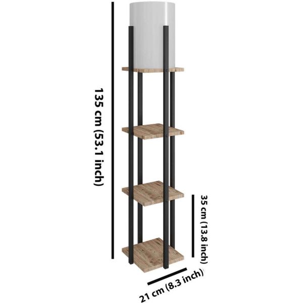 Etagère avec lampe intégrée Nora - HANAH HOME