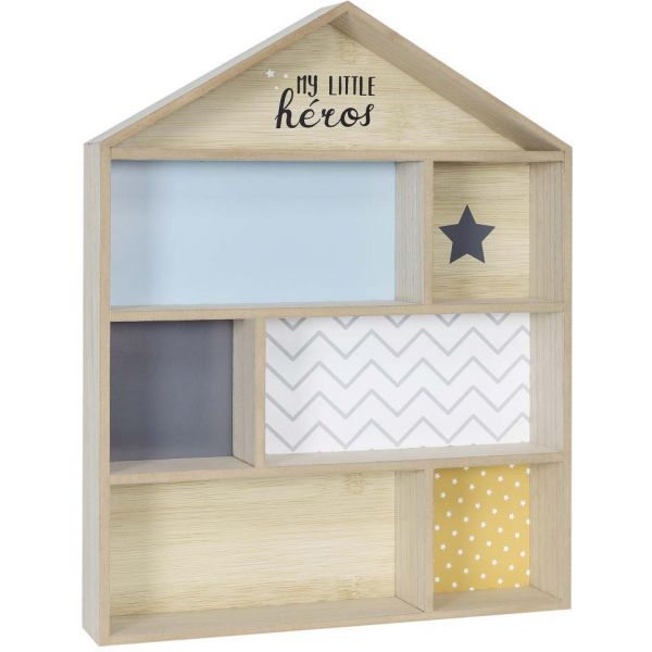 Etagère maison en bois My little héros