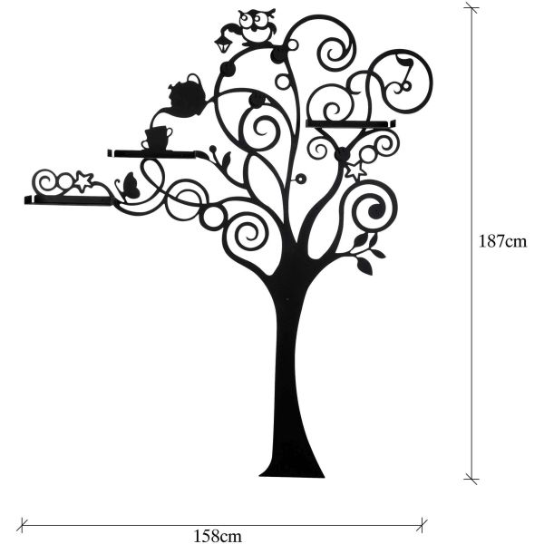 Etagère en métal Arbre 158 x 5 x 187 cm - ASI-0132