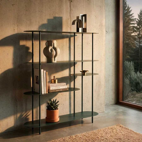 Etagère en métal Saturn 118 x 31 x 39 cm - MAURO FERRETTI