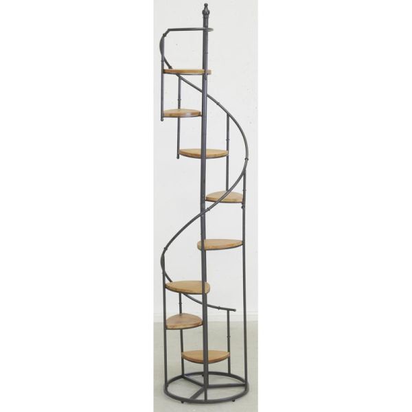 Etagère Escalier 4 Plateaux Métal et bois 56x112