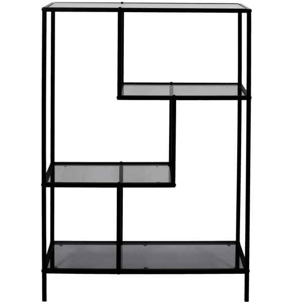 Etagère en métal et  verre fumé Edison - CMP-4745