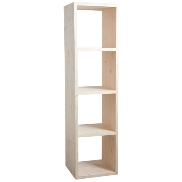 Etagère modulable 4 cases en épicéa
